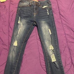 Wax jeans butt I love you : ripped style dark jeans with label still attached
